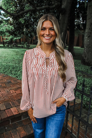 Cider Lane • Rust Pinstripe - FINAL SALE