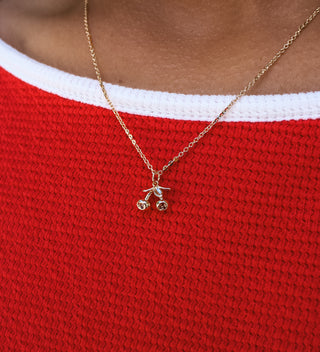 Cute As A Cherry Necklace • Gold
