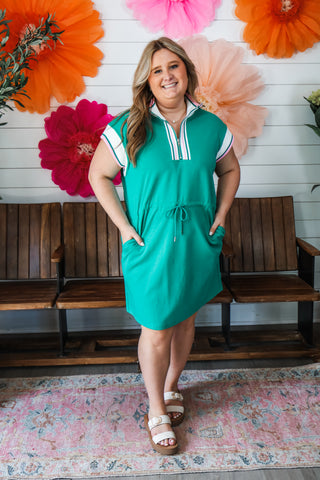 Perfect Balance Pocket Dress • Green - PLUS