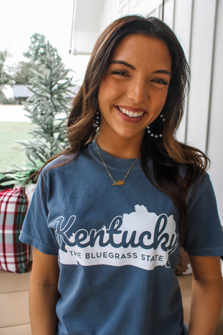 Bluegrass State Of Mind Graphic Tee • Denim