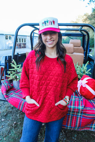 Merry Moments Quilted Top • Red - FINAL SALE