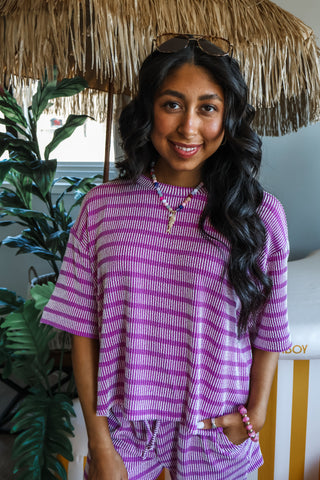 Chasing Tides Short Set • Purple