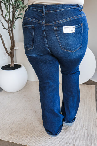 Maybelle High Rise Flare • Dark Wash - PLUS