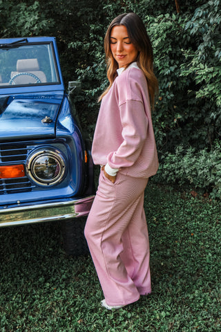 Fall In Line Pant Set • Red Stripes