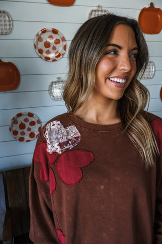 Keepsake Patchwork Pullover • Brown