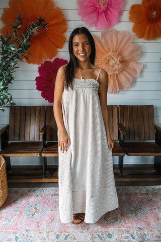 Coastal Stripes Maxi • Tan