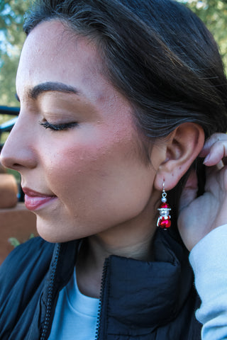 Frosty & Fabulous Earrings • Red