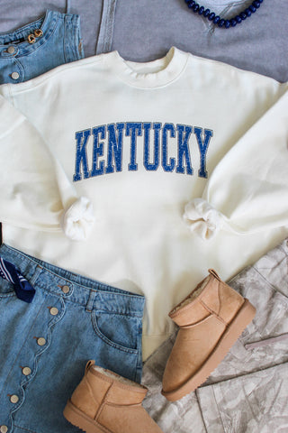 Bluegrass State Mock Neck Sweatshirt • Ivory