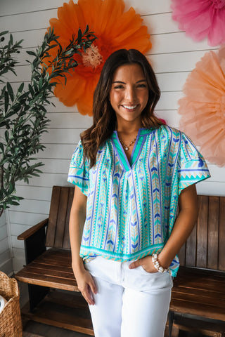 Flower Fiesta • Green Multi - FINAL SALE