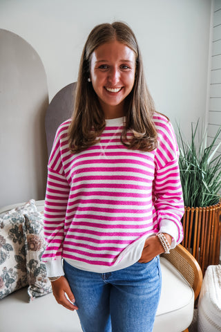 Changing Currents Striped Top • Orchid