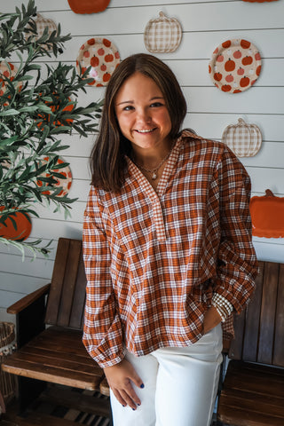 Pumpkin Patch Plaid • Burnt Orange