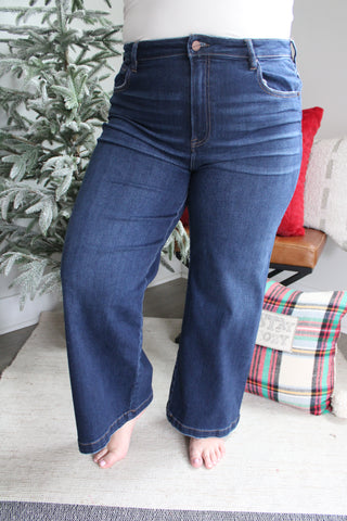 Kendal Wide Leg Jean • Dark Wash - PLUS