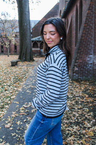 Silent Night Stripes • Grey/Black