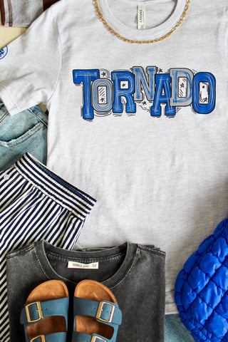 Go Tornado Graphic Tee • Ash Grey