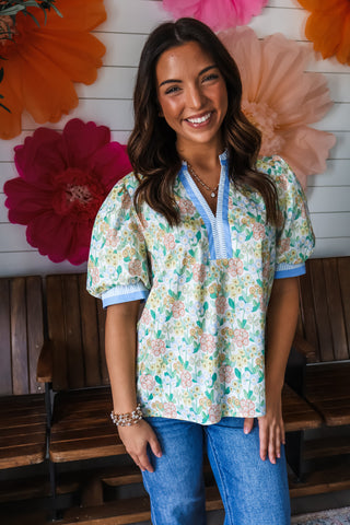 Fresh Floral Meadow • Yellow/Blue