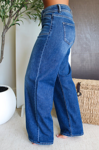 Delilah Patch Pocket Jean • Dark Wash