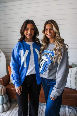 Rock On Kentucky Graphic Sweatshirt • Grey