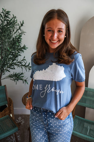 Home Grown Graphic Tee • Denim Blue