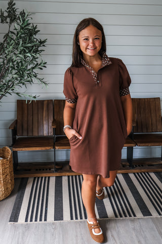 Cafe Meetup Pocket Dress • Chocolate