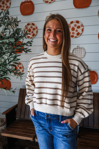 Marshmallow Fireside • Mocha Stripe