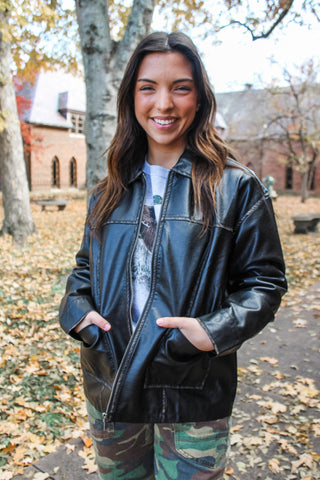 Style Statement Leather Jacket • Black