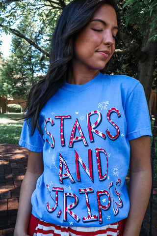 Stars & Stripes Graphic Tee • Royal Blue