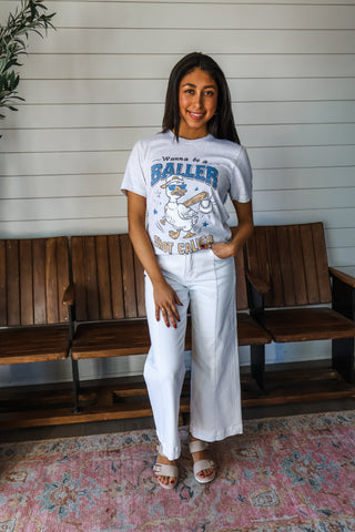 Wanna Be A Baller Graphic Tee • Ash Grey