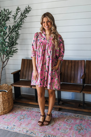 Turn of events • mauve pink floral