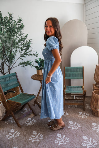 Enchanted Dreams Chambray Midi • Light Denim
