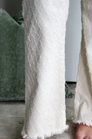 Kathleen Textured Straight Leg • Cream