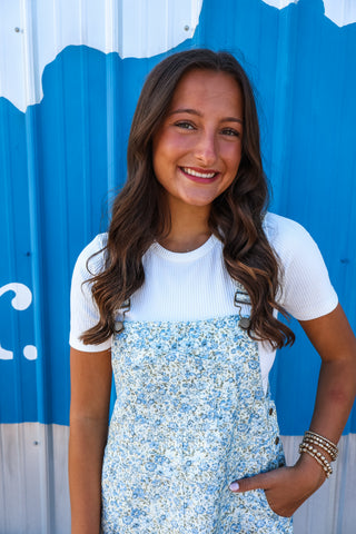 Cute Classic Ribbed Tee • White
