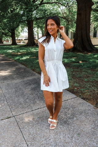 New days ahead • white mini dress