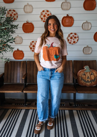 Pumpkin Spice Season Graphic Tee • Pink