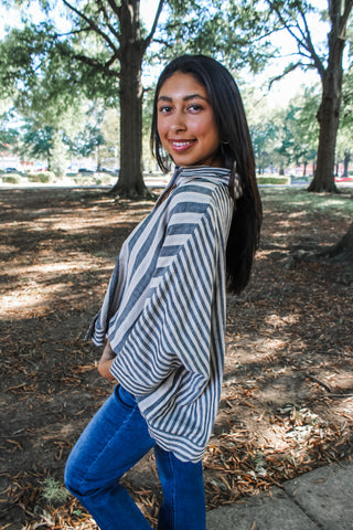 Double Up Striped Top • Chambray