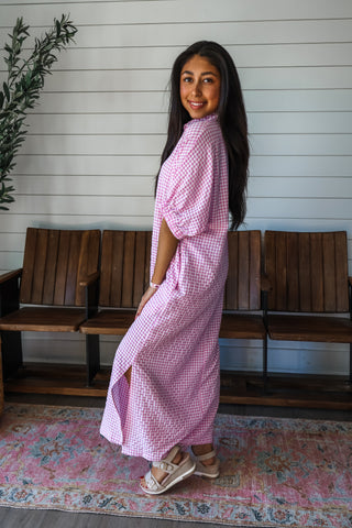 Gingham & Grace Maxi • Lilac