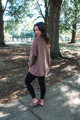 Snuggle Season Pullover • Chocolate - FINAL SALE