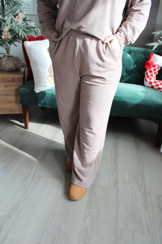 Home For The Holidays Pant Set • Mocha - PLUS