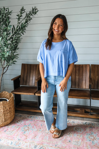 Rule Breaker Pocket Tee • Blue - FINAL SALE