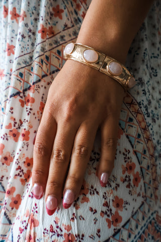 Tidal Moon Bangle Bracelet • Pink