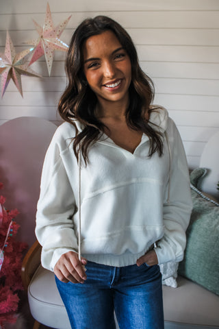 Snuggle Up Hoodie • Ivory