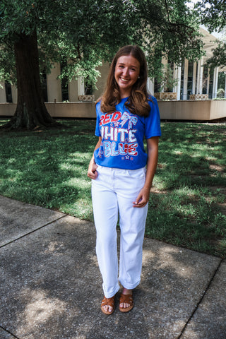 Red White & Blue Graphic Tee • True Royal