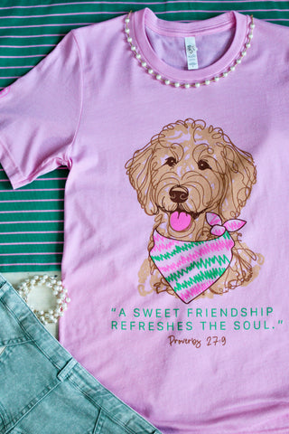 A Sweet Friendship Refreshes The Soul Graphic Tee • Pink