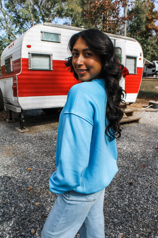 Blazing Bright Pullover • Sky Blue
