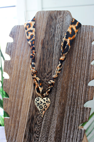 Wild At Heart Scarf Necklace • Leopard