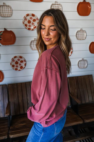 The Lived-In Crewneck • Red