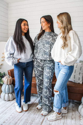 Keep Track Camo Pant Set