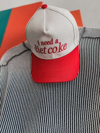 I Need A Diet Coke Trucker Hat • Red
