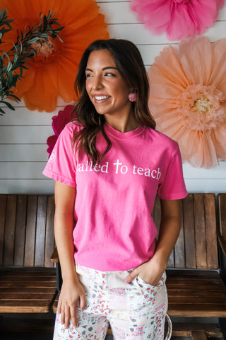 Called To Teach Graphic Tee • Pink
