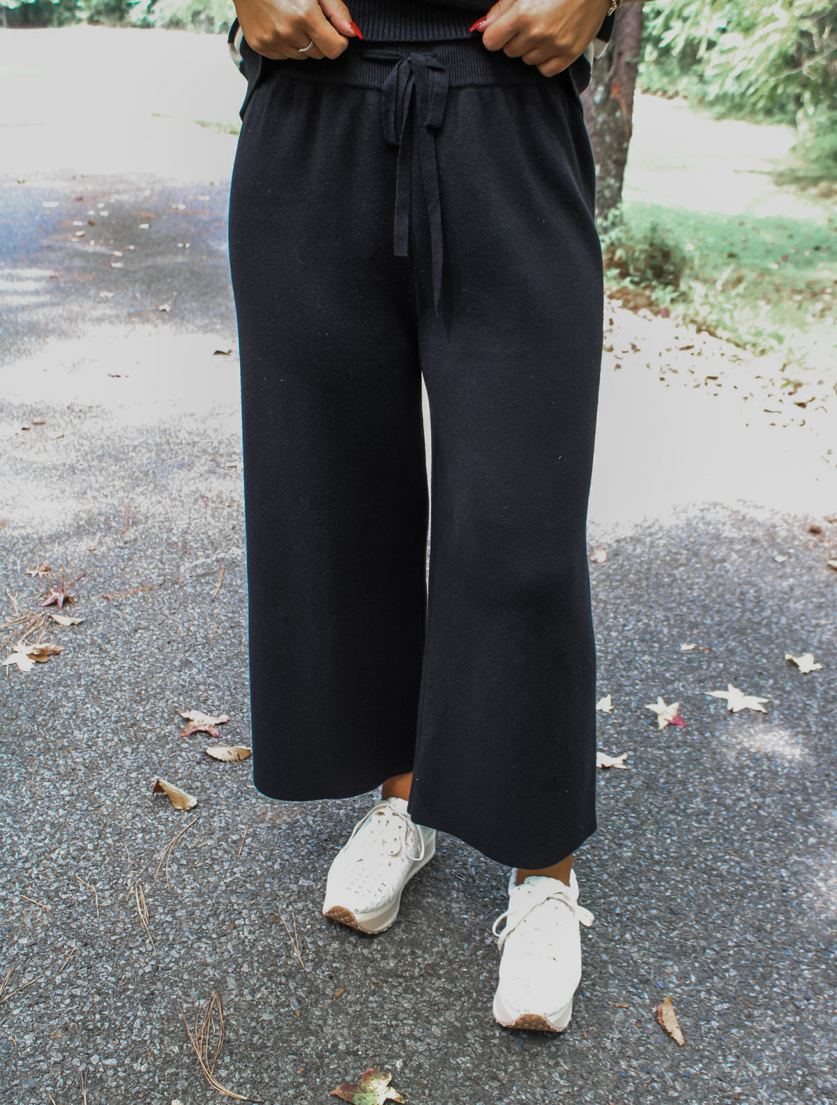 Chic & Cozy Knit Pants • Black