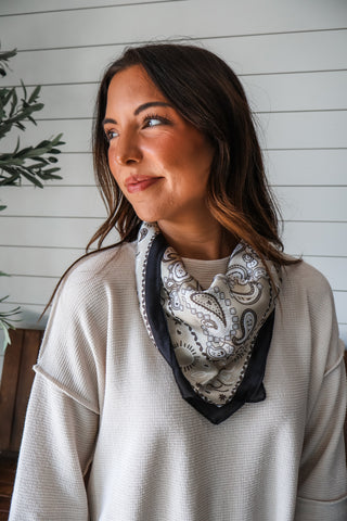 Paisley Perfection Silk Scarf • Cream Multi